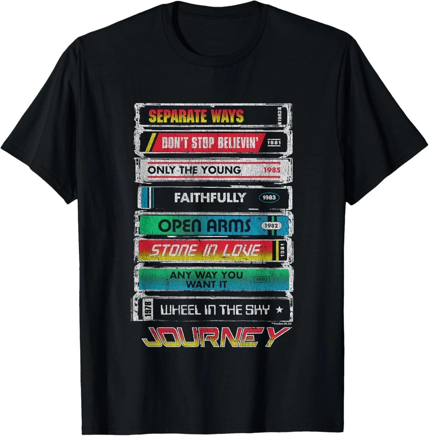 

Journey Iconic Tape Deck Hits Retro Vintage Chest Poster T-Shirt 2XL