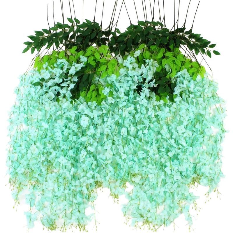 Artificial Wisteria Vine - Violet Hanging Flowers for Ceiling & Wedding Decoration