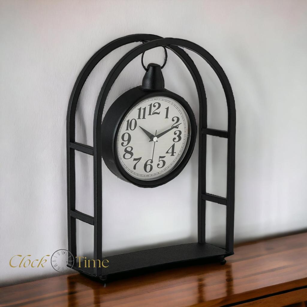 Dekorativní kovové stolní hodiny 37x29cm