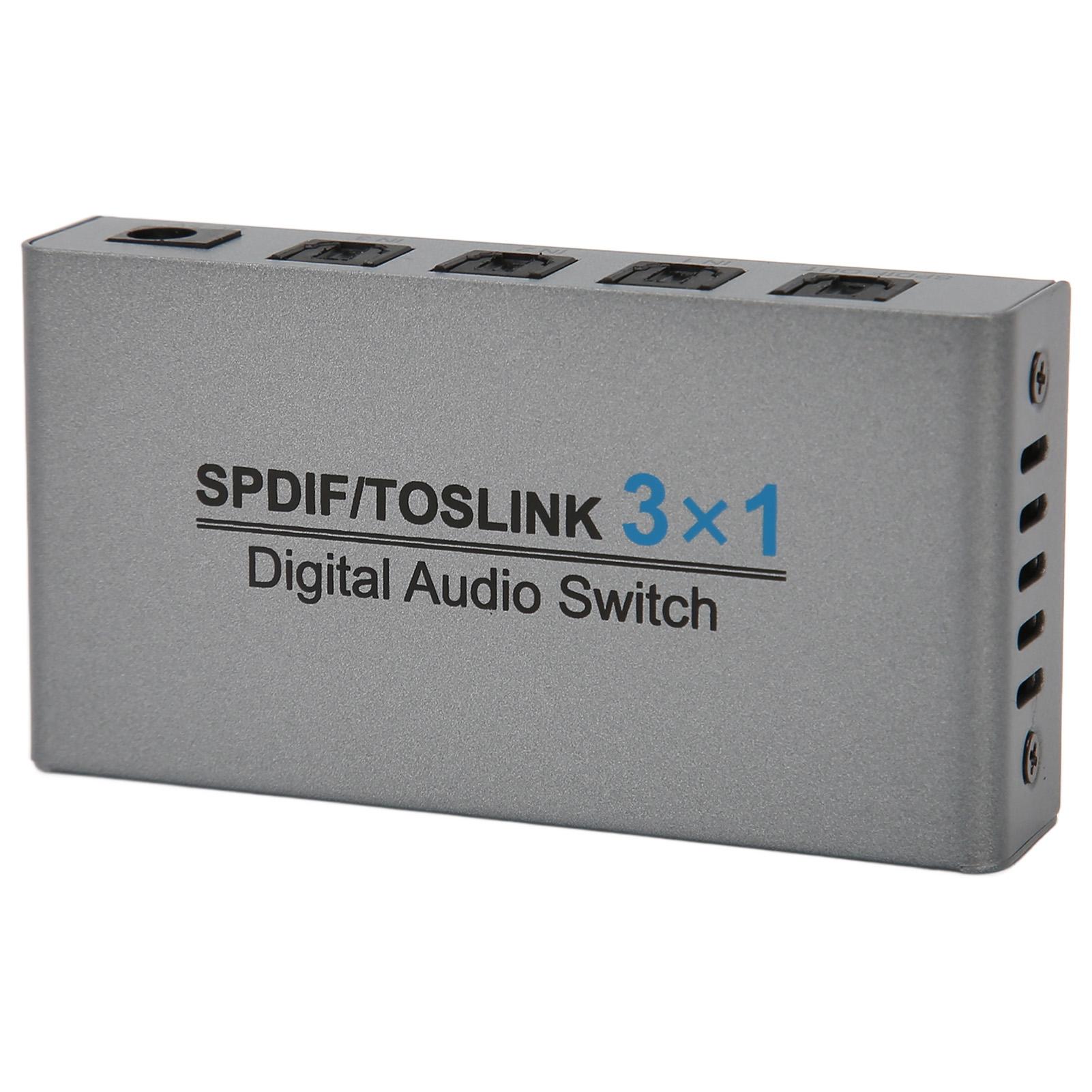 

SPDIF для Toslink Цифровой оптический звуковой коммутатор 3 в 1 выход Цифровой звуковой коммутатор с дистанционным управлением