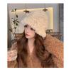 Women S Winter Warm Fluffy Rabbit Fur Blend Knit Bucket Hat