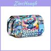 Stitch 3d Print Double Layer Pencil Case With Storage For Kids School Supplies
