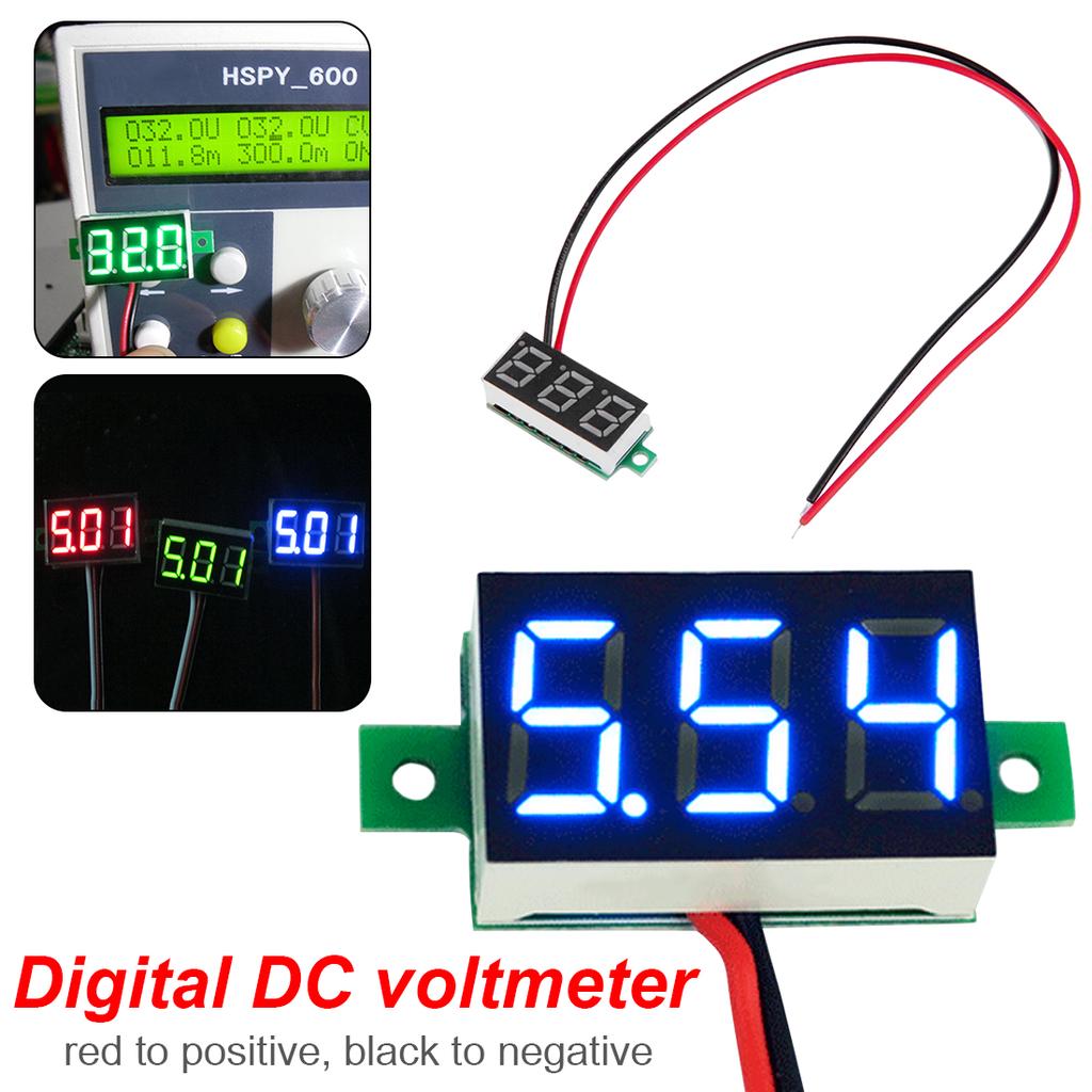 2 Wire 0.36” Digital LED Car Voltmeter Volt Panel Meter Gauge DC2.4-30V Blue 2 Wire 0.36” Digital LED Car Voltmeter Volt Panel Meter Gauge DC2.4-30V Blue
