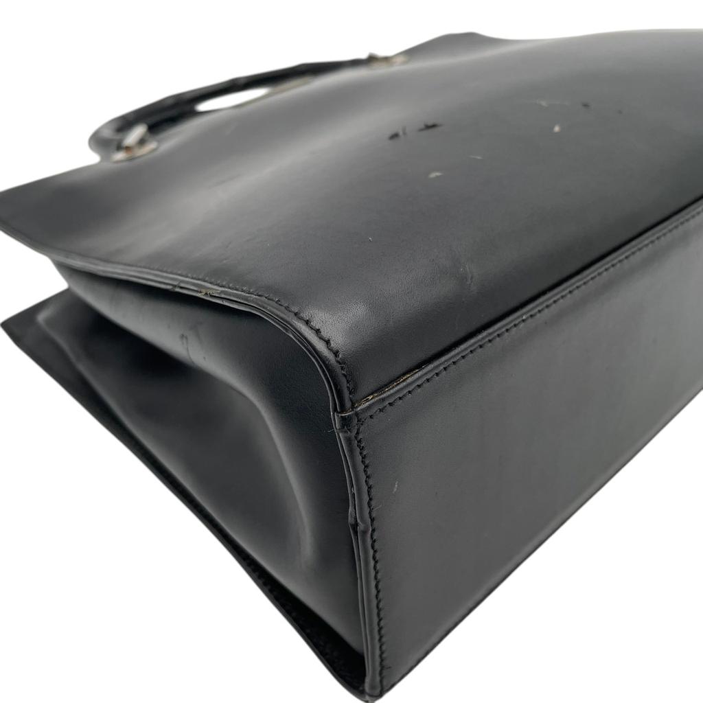 Used GUCCI Handbag Bamboo Bamboo Handle ToteHandbag black leather/Bamboo Women