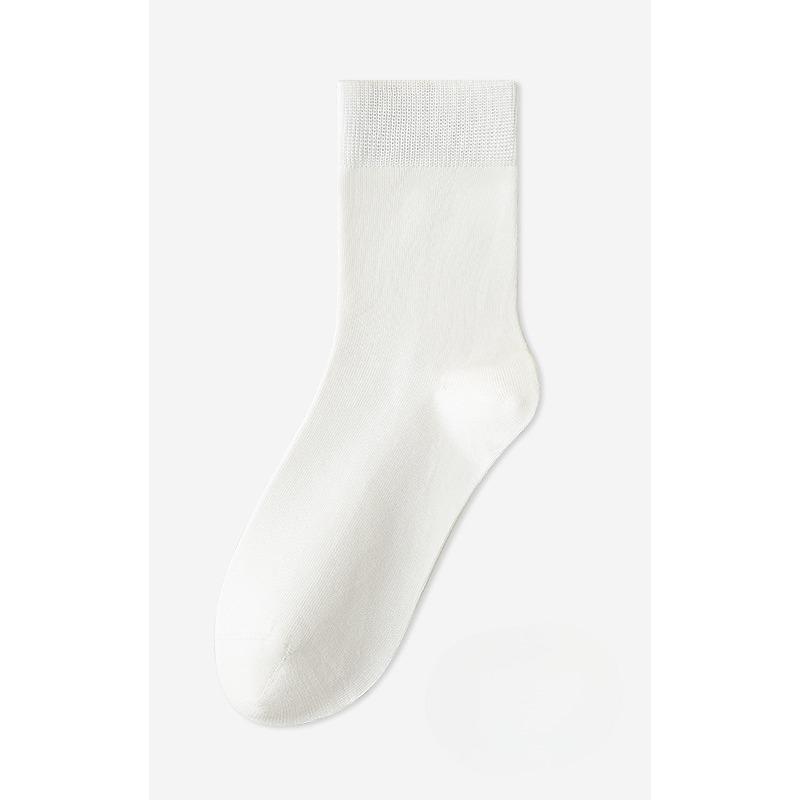 Men's Pure Cotton Mid-calf Thick Socks for Autumn and Winter, Warm, Deodorizing, Sweat-absorbing, Antibacterial, Anti-pilling Sports Long Calf Socks