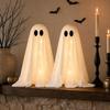 Halloween Indoor Decor 2 Packs Lighted Ghost Ornaments Desktop Table Kitchen Fireplace Holiday Party Layout Decorations