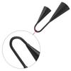 Double-Handle Black Metal Percussion Cowbell for Early Education