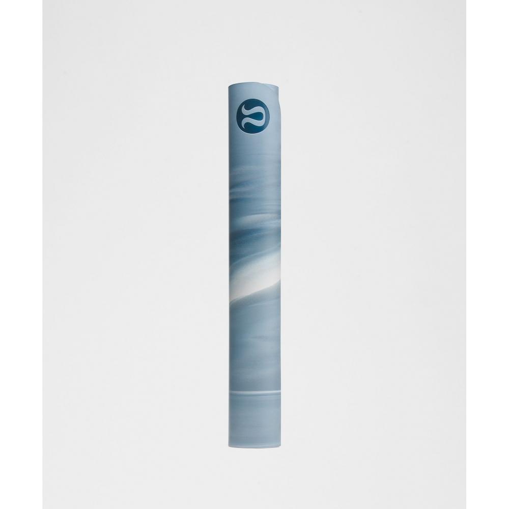 Lululemon The Mat 3mm  Made With Fsc  Certified Rubber Chambray Washed Denim Starch Blue White Chambray