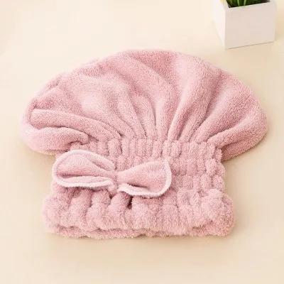 1pcs New Microfiber Bathrobe Dry Hair Cap Coral Fleece Bath Thickened Princess Hat Super Absorbent Dry Hair Cap