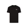 Letter Logo Appliqué Round Neck Short Sleeve T-Shirt Men Tops Black 3RPT06-PJ02Z-1200