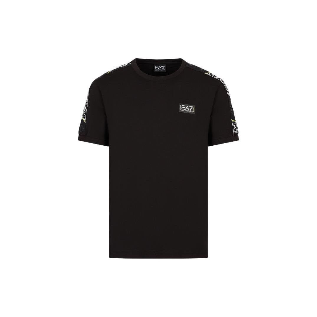 Emporio Armani Letter Logo Applicatie Ronde Hals Korte Mouw T-shirt Heren Tops Zwart 3RPT06-PJ02Z-1200 L