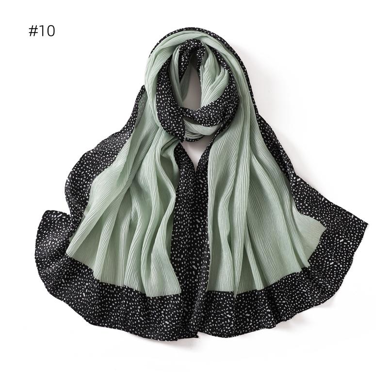 80*180cm Women Plain Solid Wrinkle Hijab Scarf Lady High Quality Wraps Shawls Muslim Headband Islamic Scarves Ramadan