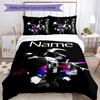 3pcs Custom Name Cartoon Michael Jackson Bedding Set Duvet Cover Closure Includes 1 Duvet Cover & 2 Pillowcases for All Seasons Bedroom Decor