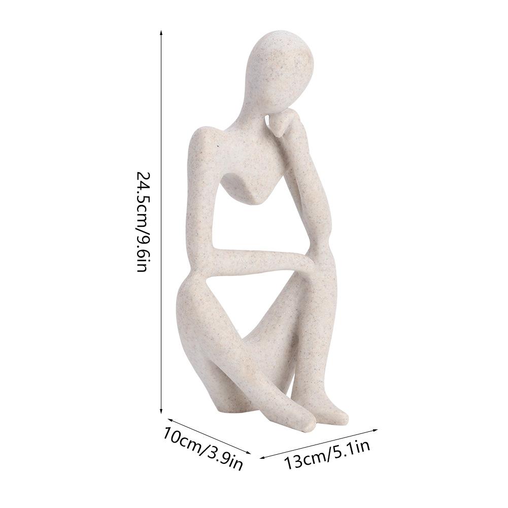 Thinking Figure Model Ornament Exquisite Hand Made Resin Figurines Craft Gift Home Decoration