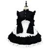 Chinese Style Kung Fu Maid Outfit for Women, Plus-Size Long-Sleeve Maid Cosplay Costume Performance Outfit