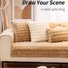 Solid Color Plush Sofa Covers Non Slip Thicken Soft Mat Winter Warm Washable Couch Living Room Towel Slipcovers
