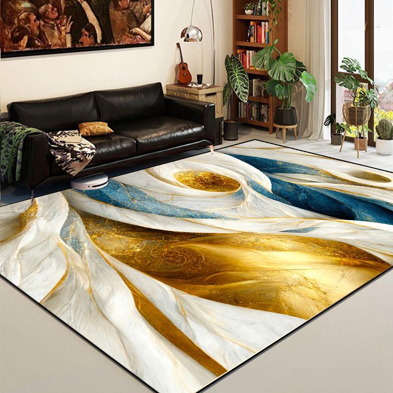 Abstract Style Large Size Living Room Carpet Home Decor Non-slip Luxury Rugs Machine Washable Bedroom Floor Mats Customizable IG