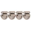 4 Sets Stainless Steel Folding Pad Eye Polishing Rustproof D Rings Deck Folding Pad Eye for Marine Yacht