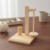 Wooden Yarn Dispenser Solid Wood Construction Spool Stand with Tool Holder Untangle Knitting
