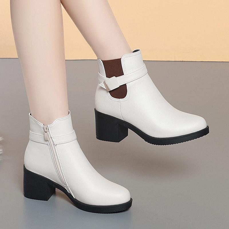 Fashion AIYUQI Women Dress Boots 2025 New Genuine Leather Women Ankle Boots Large Size Natural Wool Women Winter Boots Shoes