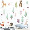 Cartoon Animals Wall Stickers Self-adhesive PVC Removable Wall Decals Kids Room Bedroom Nursery Wall Decoration Art Mural