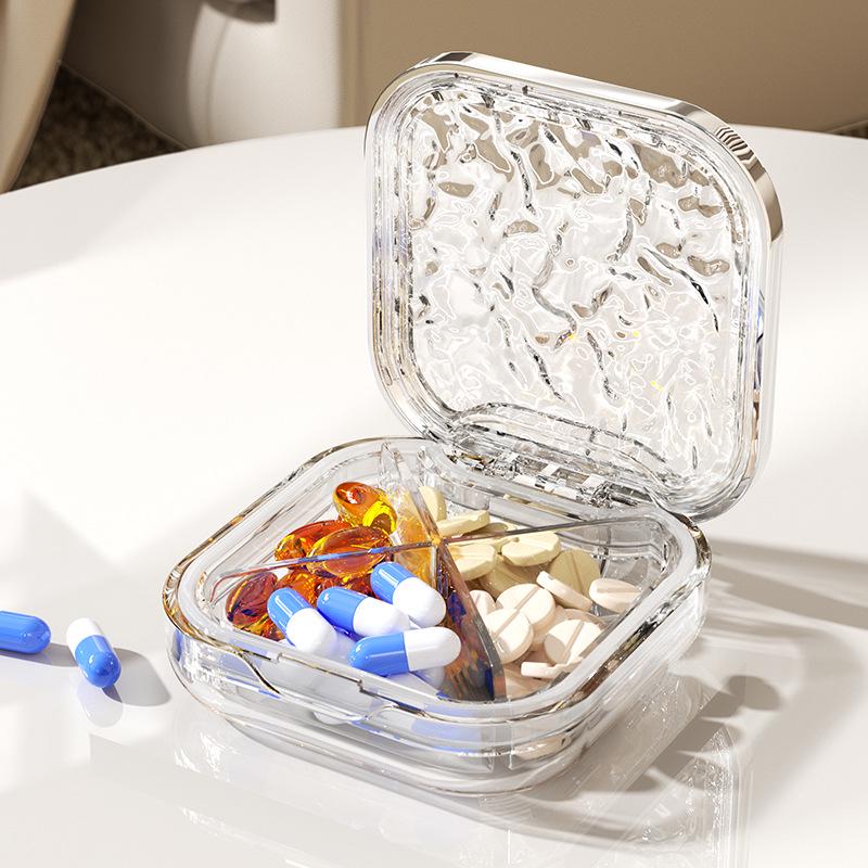 Tragbarer wöchentlicher Reise-Pillenorganizer mit großen und kleinen Fächern