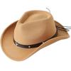 JYL TS DIY Suede Cowboy Hat Outdoor Casual Cap Suede Fabric