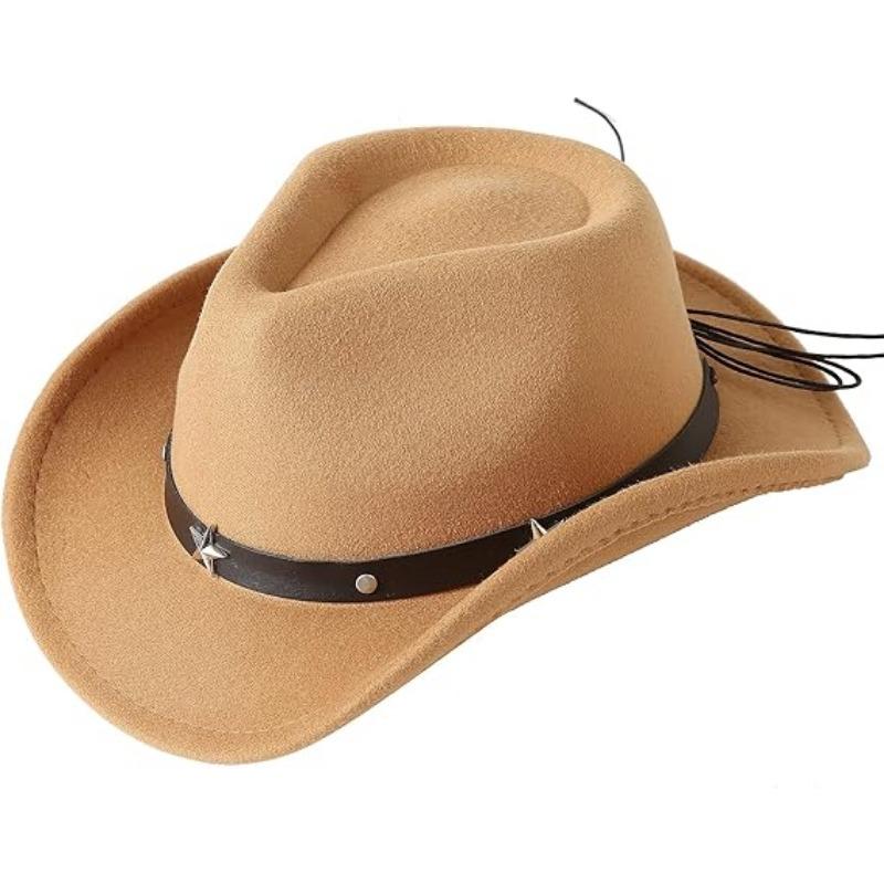 JYL TS DIY Suede Cowboy Hat Outdoor Casual Cap Suede Fabric
