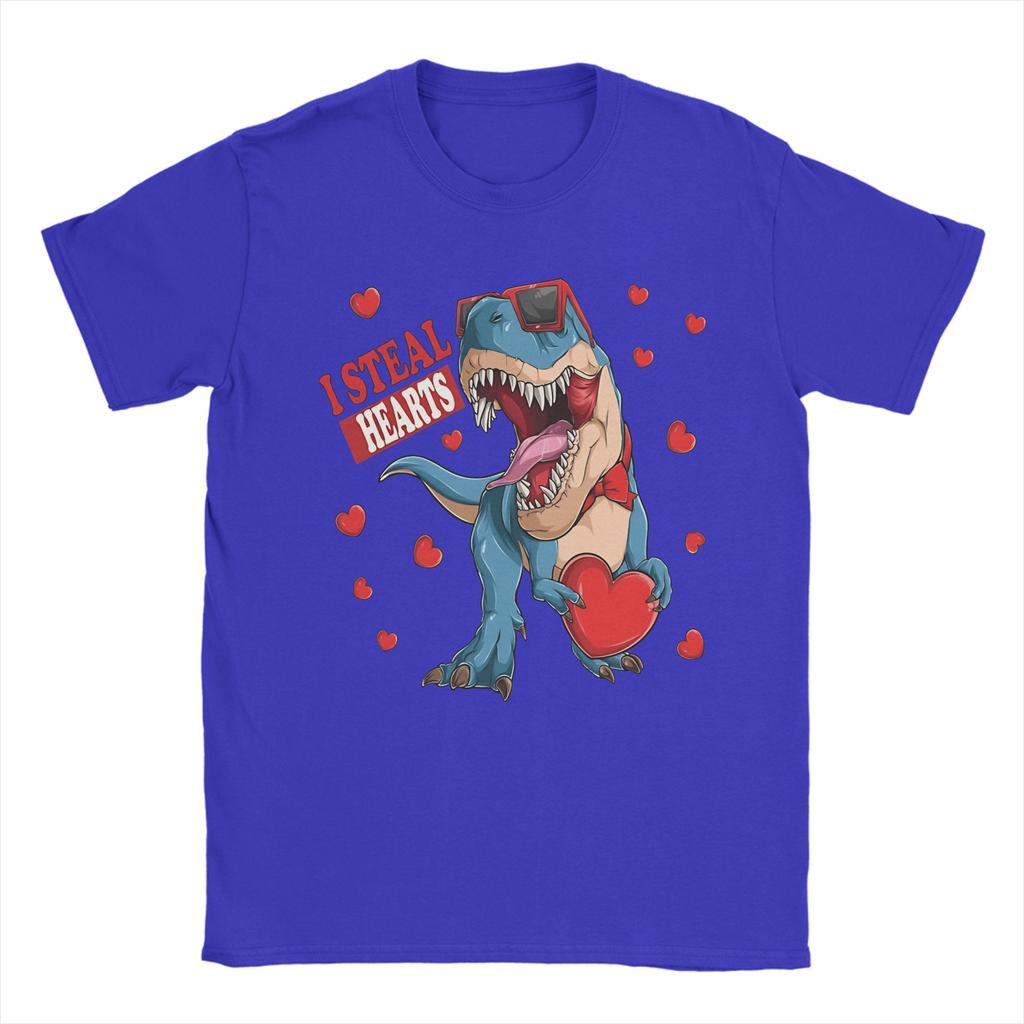 I Steal Hearts Trex Dino TShirt Unisex Streetwear Pure Cotton TShirts Summer Breathable Hip Hop Tee Shirt Hot Sale Plus Size Tops