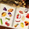 56 Real Fruits And Vegetables Transparent Pet Stickers Realistic Style Food Decorative Luggage Desktop Stickers