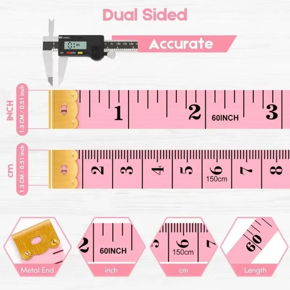 150cm/60" Body Measuring Ruler Sewing Tailor Tape Measure Centimeter Meter Sewing Measuring Tape Soft