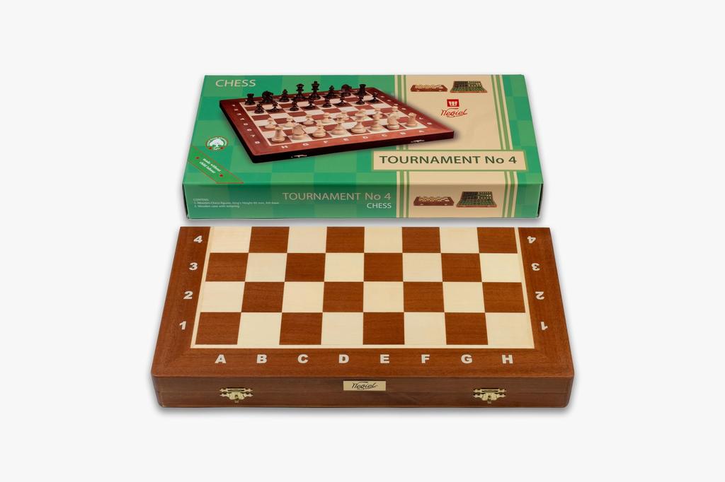 Wegiel Wooden Chess Set Chess Board Set TOURNAMENT Chess Board Poland Genuine Product No.4 (Tournament No.4)