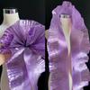Metaliczny Lśniący Duża Fala Koronka Tkanina 1 Jarda 15cm Szerokości Plisowana Siatka Organza Moda DIY Stylizacja Szycie Plisowana Falbanka Koronka Tkanina