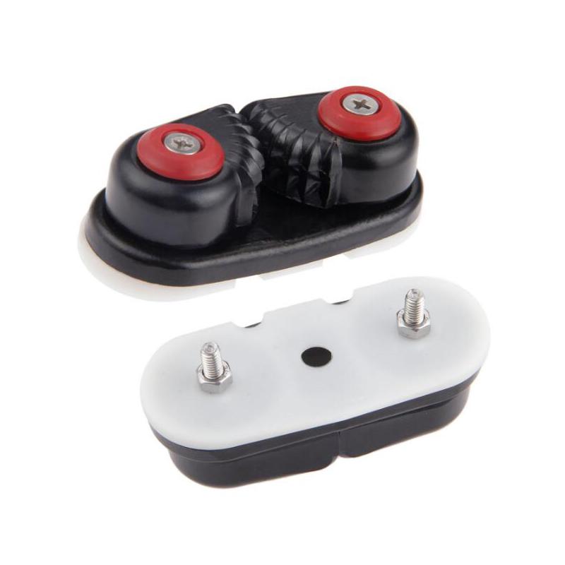 2Pcs Boat Black Aluminium Rope Clamp Cleats Matic Fairlead Marine Sailing Rowing Sailboat Kayak Canoe Dinghy Accessories