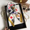 70 Simulation Silk Navy Blue Cashew Silk Scarf, Simple And High-End Sense Matching Square Scarf, Women'S Decorative Thin Scarf, Workplace Scarf.