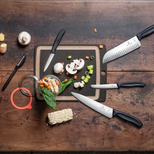 VICTORINOX [.co.jp Exclusive] Lucky Set, Sharp Paring Knife, 10cm Blade, Wavy Blade, Straight Blade, Black, 2-piece Set That Can Be Used Depending On