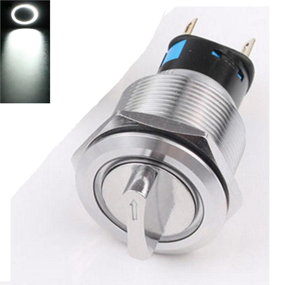 19mm Selector Rotary Switch Latching 2Positions 1NO1NC 12-24V Push Button Switch With A Mechanical Life Of 300,000 Cycles Tools