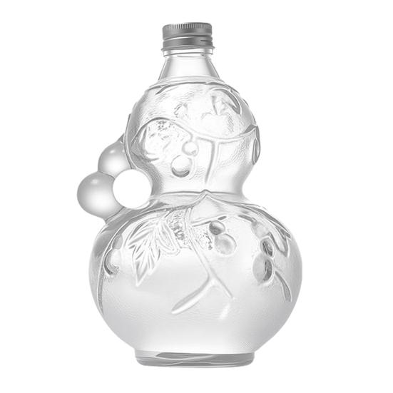 Creative Gourd-Shaped Glass Bottle with Handles Thickened Glass Liquor Bottle for
