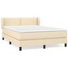 Sommier avec matelas - Maison Exclusive - 140x200 cm - Crème - Tête de lit réglable