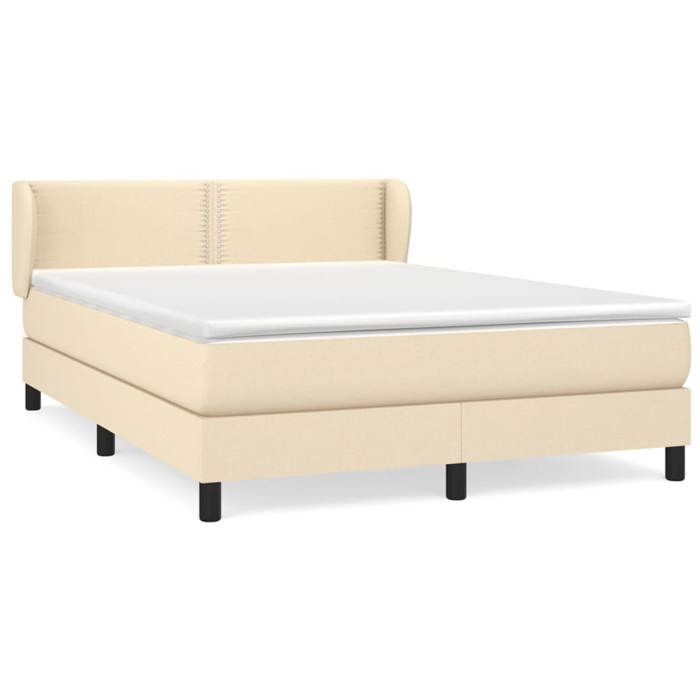 Sommier avec matelas - Maison Exclusive - 140x200 cm - Crème - Tête de lit réglable