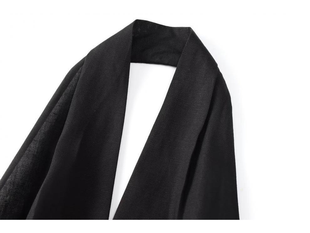 Elegant Halter Neck Midi Dress – European & American Style