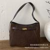 Casual retro suede bag women's 2025 new commuter versatile messenger bag fashionable and simple shoulder bucket bag