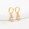Personalized Round Ear Cuff Earrings: 26 Letters Rhinestone Inlaid, Gold & Silver for Women