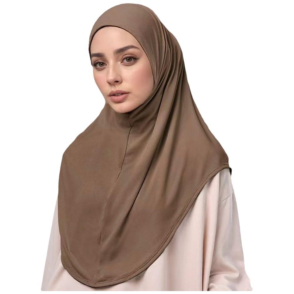 Atmungsaktiver Eid al-Fitr Langer Turban Verstellbarer Hijab Kopfwickel Elegantes Arabisches Damen Kopftuch Täglich