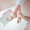 Women Summer Sandals Shoes With Low Heels And Rhinestone Embellishments