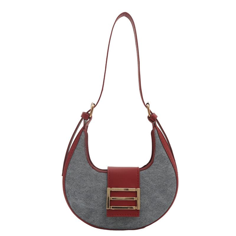 Modische Taschen für Frauen im Frühling Schlichter neuer Stil für Damenhandtaschen Unterarmmode Ein-Schulter-Crescent-Taschen