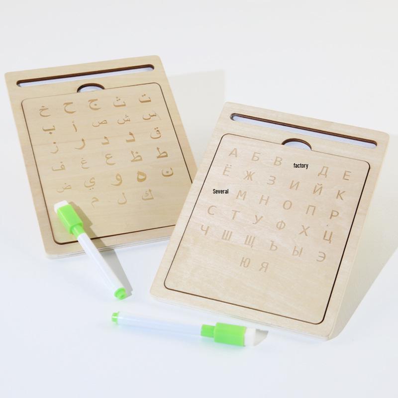 Kids' Russian Alphabet Montessori Learning & Drawing Board