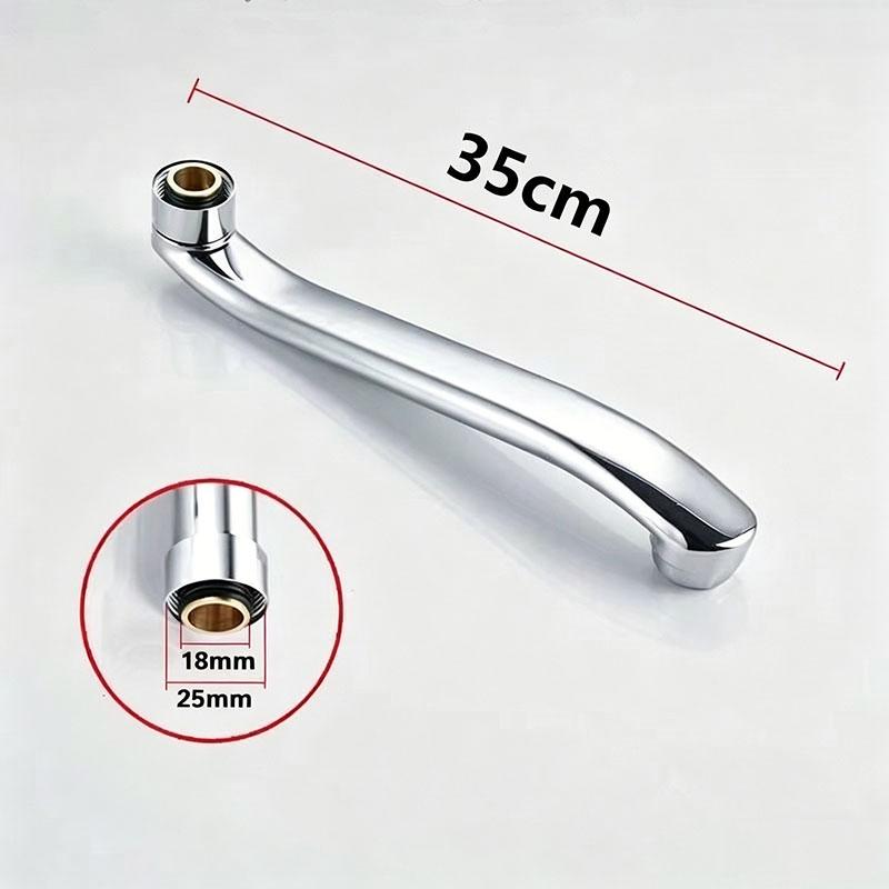 S-Type Faucet Extender Connector - Quick Open Stainless Steel Basin Faucet Tube Outlet Pipe Replacement Fittings