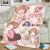 Cardcaptor SakuraComfortable Warm Print Flannel Blanket for Chairs, Sofas, Beds, Bedrooms, Travel, Picnics-kwq104