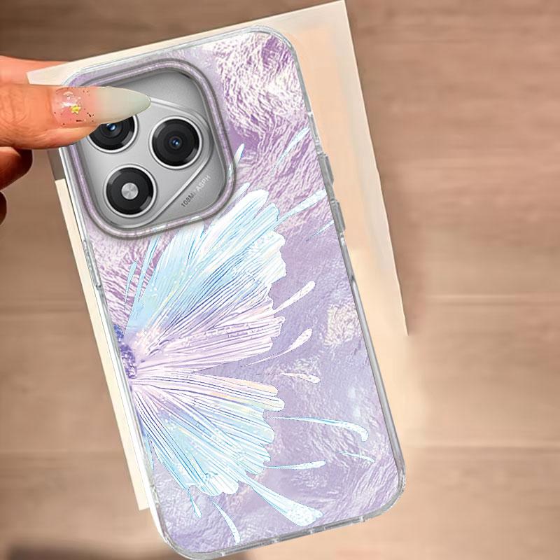 Case For Honor 400 Lite 200 Pro 200Lite X9c X9a X8b X8a 5G  Phone Cover Purple Butterfly Gradient Pattern For Honor 200 Back Bag